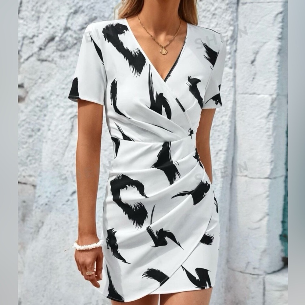 Black and White Casual Dress